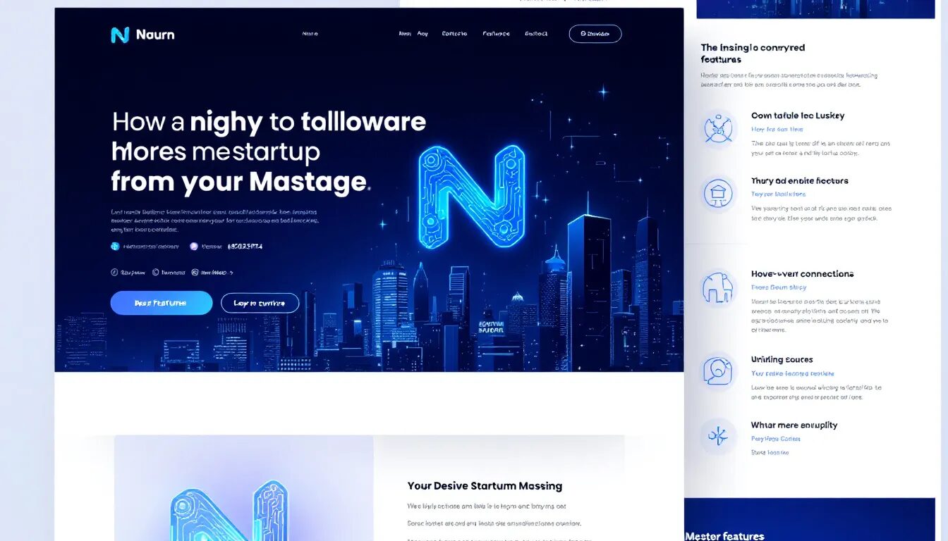 An overview of a landing page design.