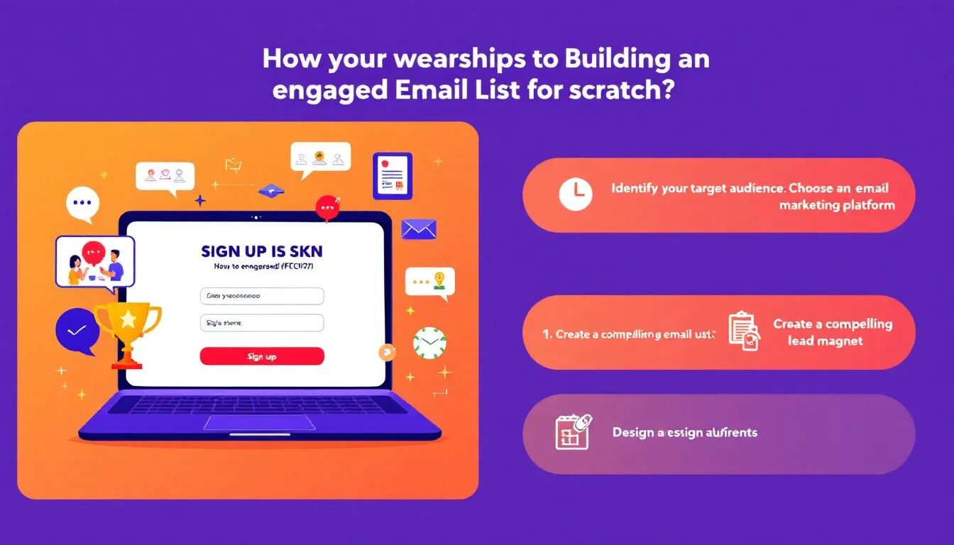 A clear signup form displayed on a website, demonstrating how to build an engaged email list from scratch.